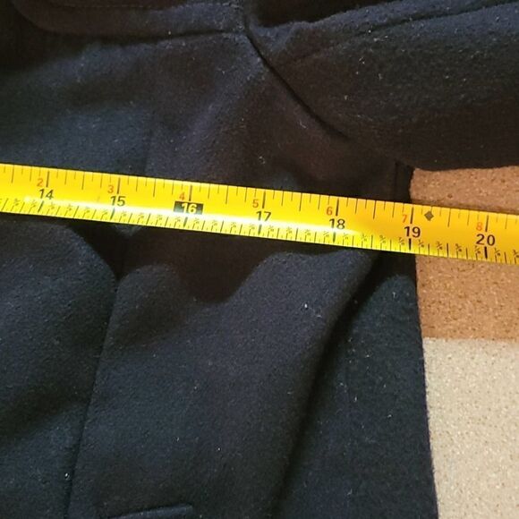 TOP SHOP BLUE cotton blend peacoat women's 4 preppy missing hood - Picture 2 of 12